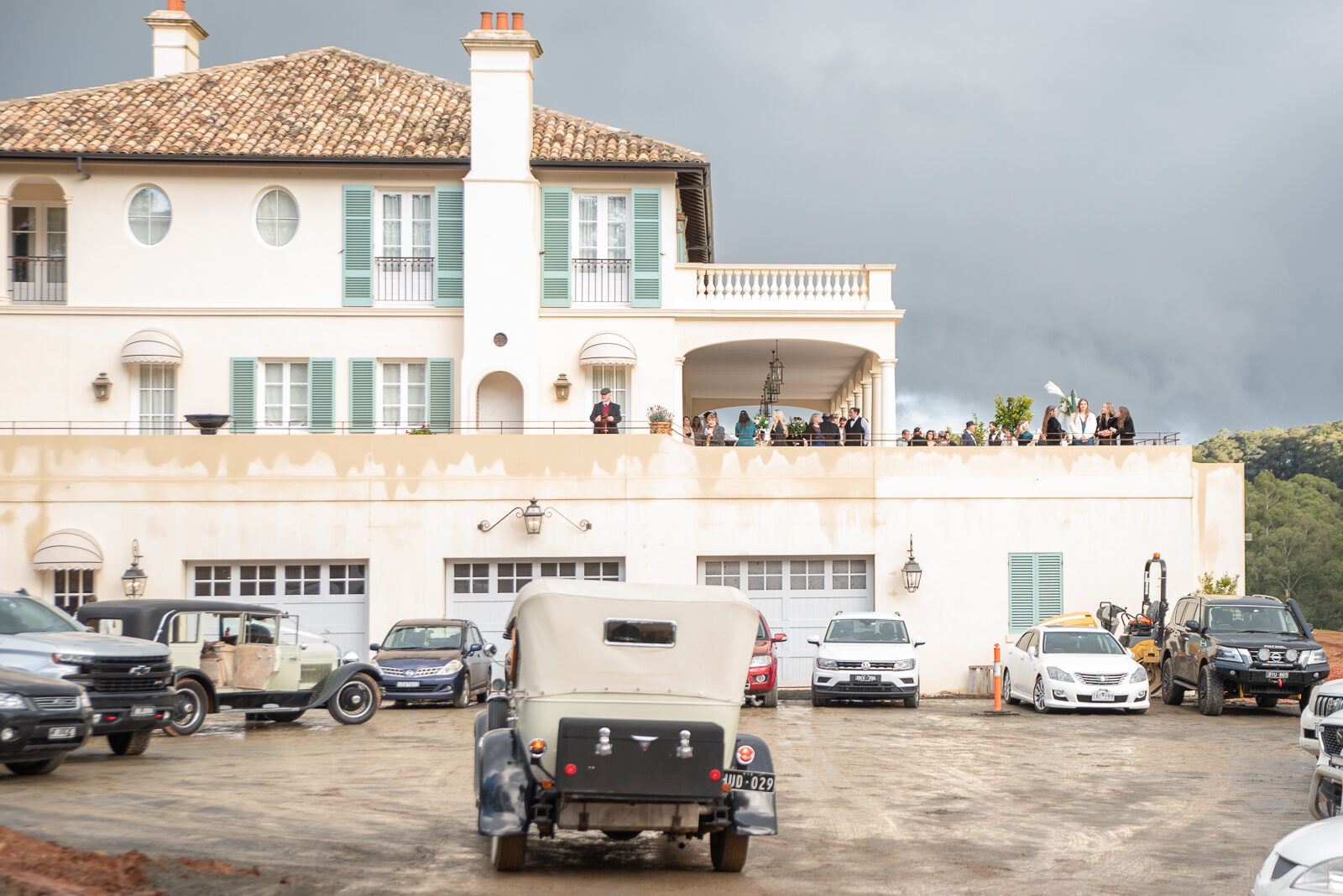 The Terre Rouge manor with terracotta roof and sage shutters