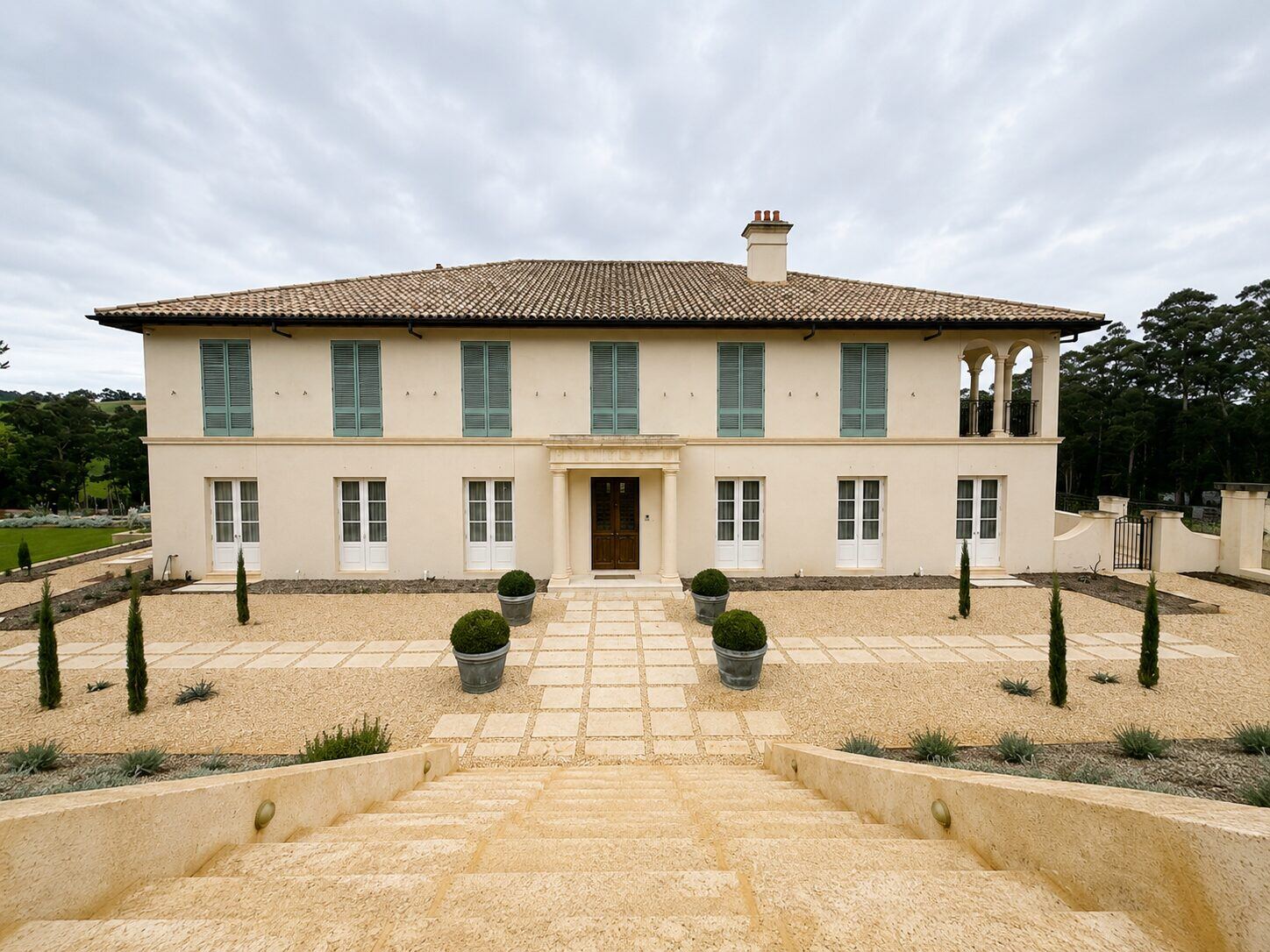 The front facade of Terre Rouge Estate